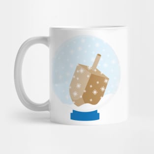 Snow Globe with Hanukkah Dreidel Mug